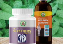 Ayur Brahma SF Advance Fat Burn Powder(100 gm) & AB Advance Guts Kare & Clear Liquid Combo(450 ml)