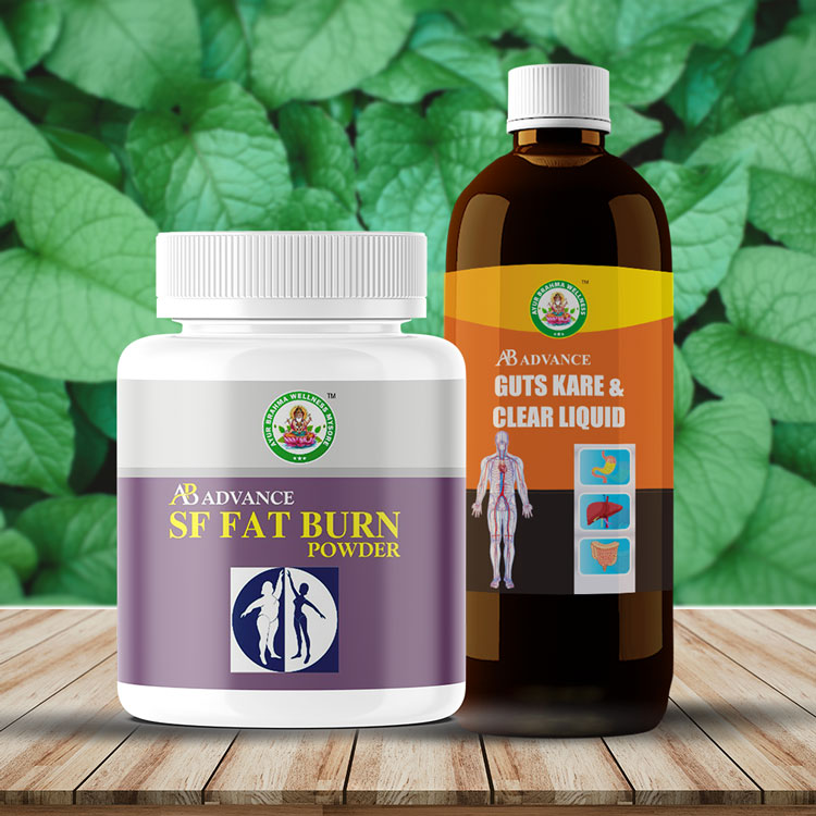 Ayur Brahma SF Advance Fat Burn Powder(100 gm) & AB Advance Guts Kare & Clear Liquid Combo(450 ml)